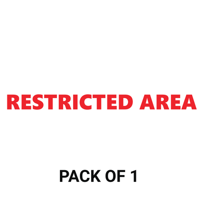 Smeeps Restricted Area Sticker – 3 x 41.4 cm Safety Warning Vinyl Decal | Bold Red Notice Sign | Waterproof and Durable Material