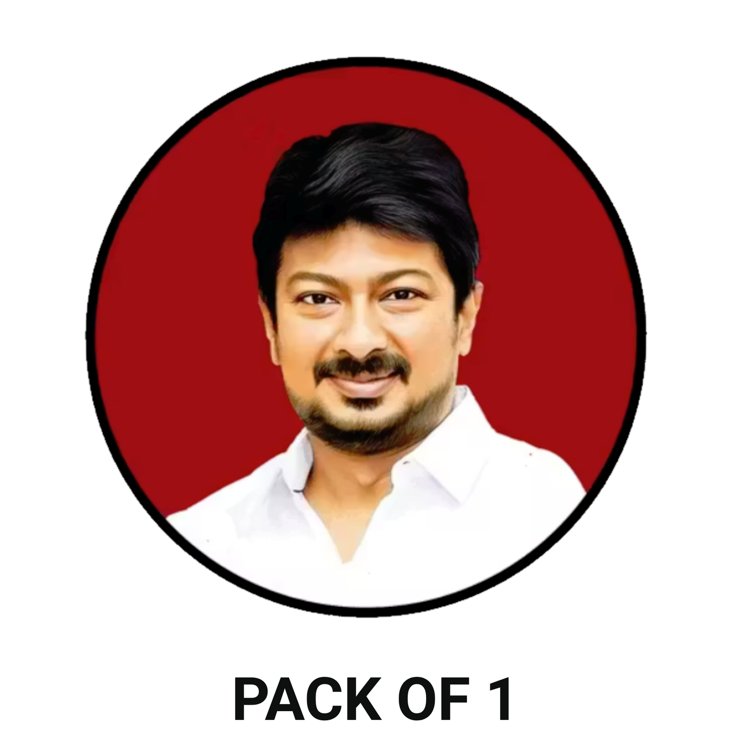 Smeeps Udhayanidhi Stalin Sticker – High-Quality Political Leader Decal | 10.16 cm Premium Vinyl | Waterproof & UV Resistant Car/Bike Sticker