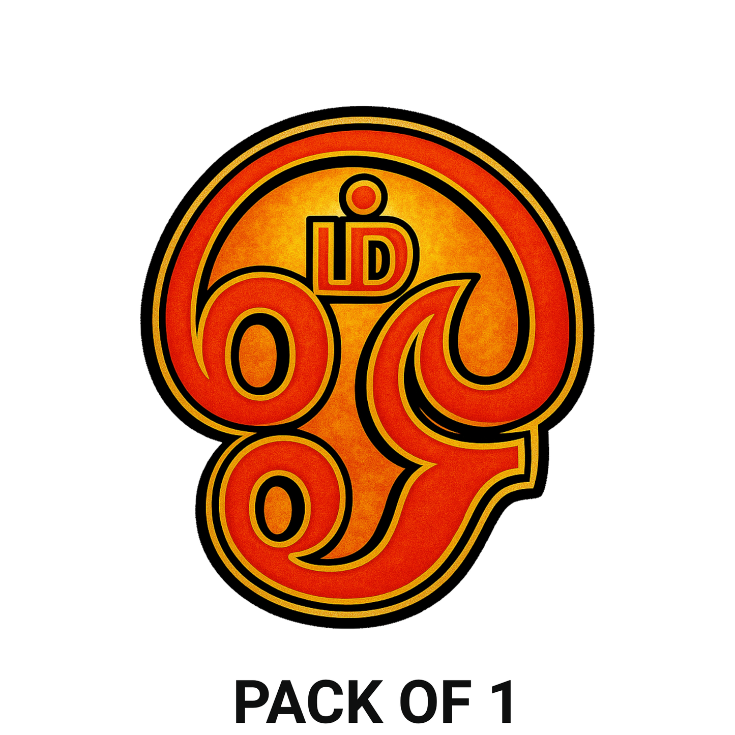 Smeeps Om Symbol Sticker – 10.16 x 8.89 cm Spiritual Car & Bike Vinyl Decal | Vibrant Orange Mandala Style | Waterproof & UV-Resistant Design