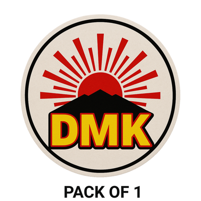 Smeeps DMK Rising Sun Sticker – 4 Inch Round Vinyl Decal | Waterproof & UV Resistant | Political Party Symbol Car/Bike Sticker