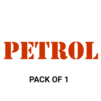 Smeeps PETROL Stencil Sticker – 10 x 2 cm Fuel Cap Vinyl Label | Bold Red Design | Waterproof & UV-Resistant Decal