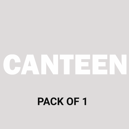 Smeeps Canteen Sticker – 12 x 2 cm White Text Vinyl Label | Waterproof, Durable & High-Visibility Door Sign