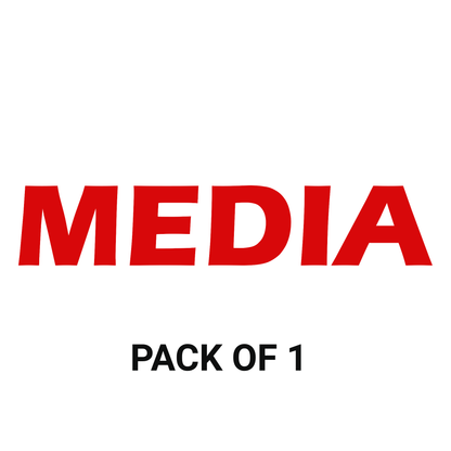 Smeeps MEDIA Sticker for Car Rear Glass – 15.71 x 3 cm Bold Red Text Decal | Press & Photography Access Identifier | Waterproof Vinyl