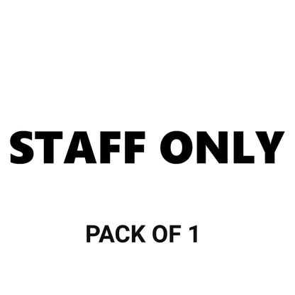 Smeeps STAFF ONLY Sticker – 25.2 x 3 cm Door & Wall Safety Sign | Bold Black Vinyl Notice Label | Waterproof & Durable