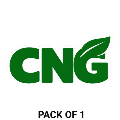 Smeeps CNG Vinyl Sticker – 11.69 × 5.85 cm (4.6 × 2.3 Inch) Waterproof Fuel Type Sticker for Car Fuel Lid, Bike & Vehicle | UV Resistant | Wash Proof | Pack of 1