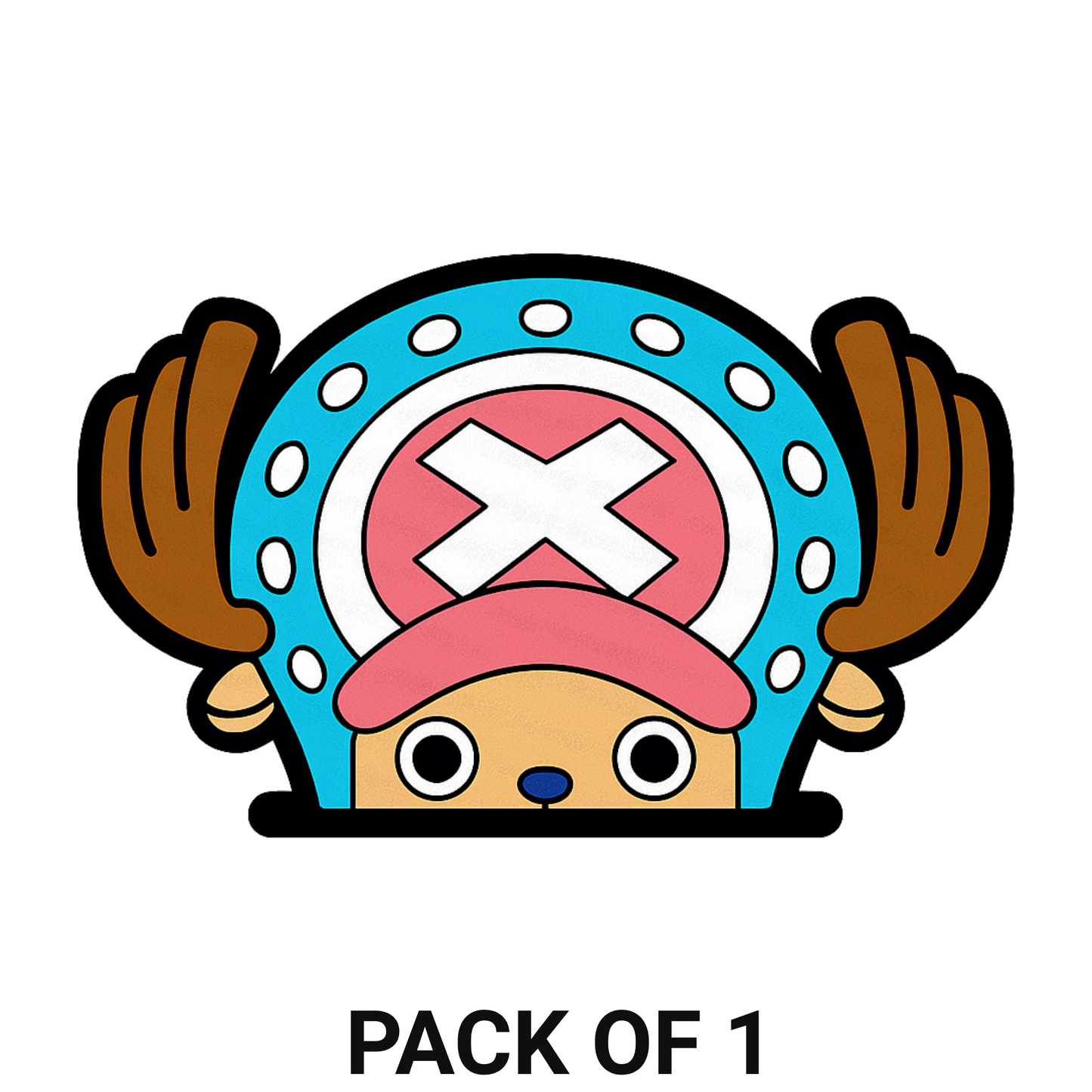 Smeeps Chopper Peeking Sticker – 11.94 x 7.62 cm Car Rear Glass Peek Decal | Cute One Piece Anime Vinyl | Waterproof & UV-Resistant