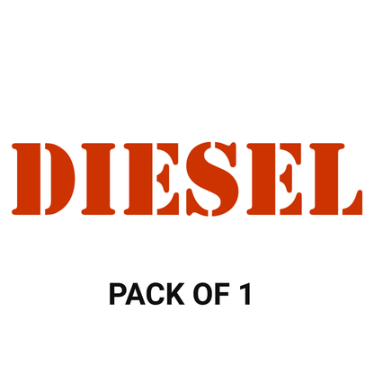 Smeeps DIESEL Text Sticker – 10 x 2 cm Bold Red Vinyl Decal | Fuel Cap Label | Car & Bike Sticker | Waterproof & UV-Resistant Design