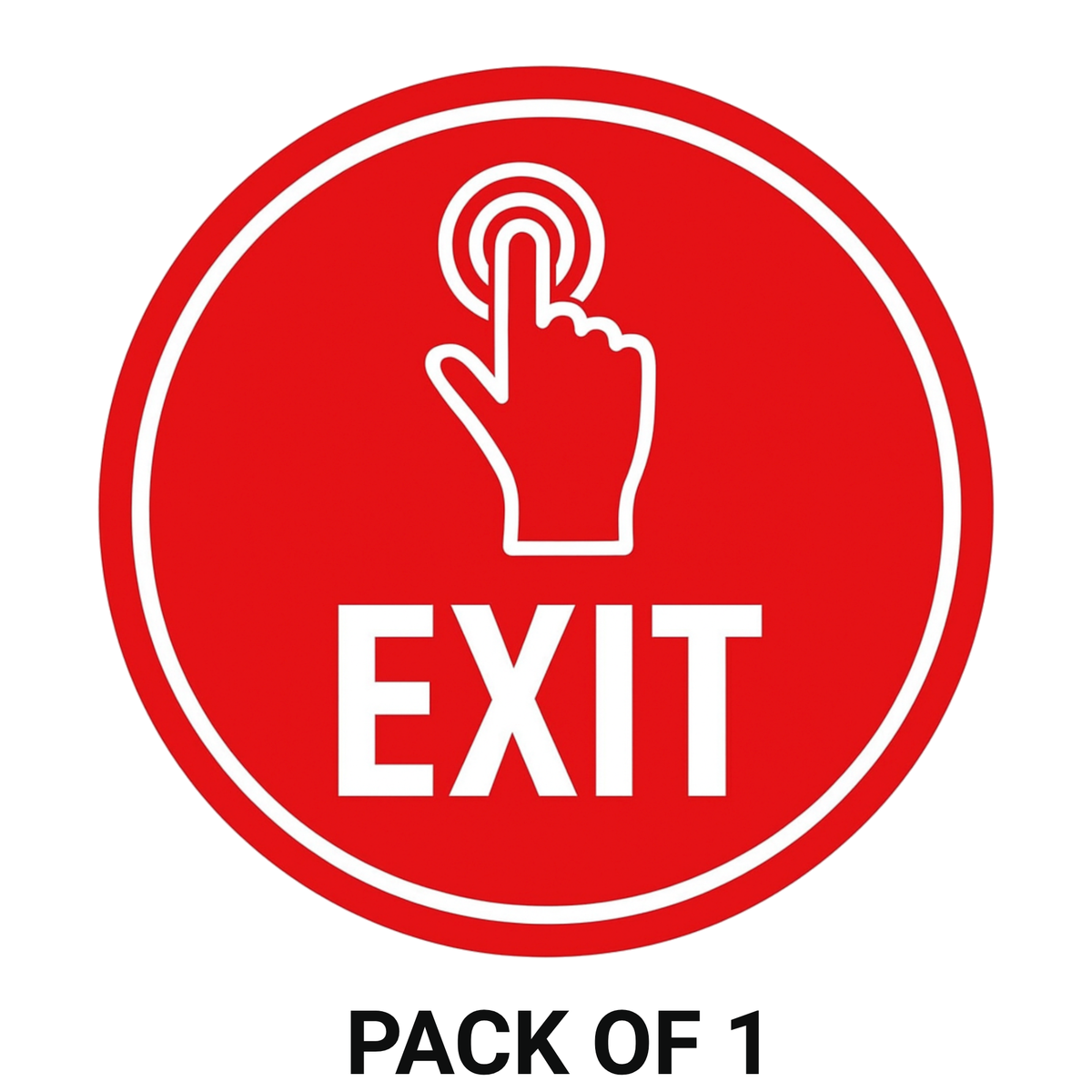 Smeeps EXIT Sticker – 11.43 x 11.43 cm Safety Sign Decal | Bold Red Warning Label | Waterproof & Durable Vinyl