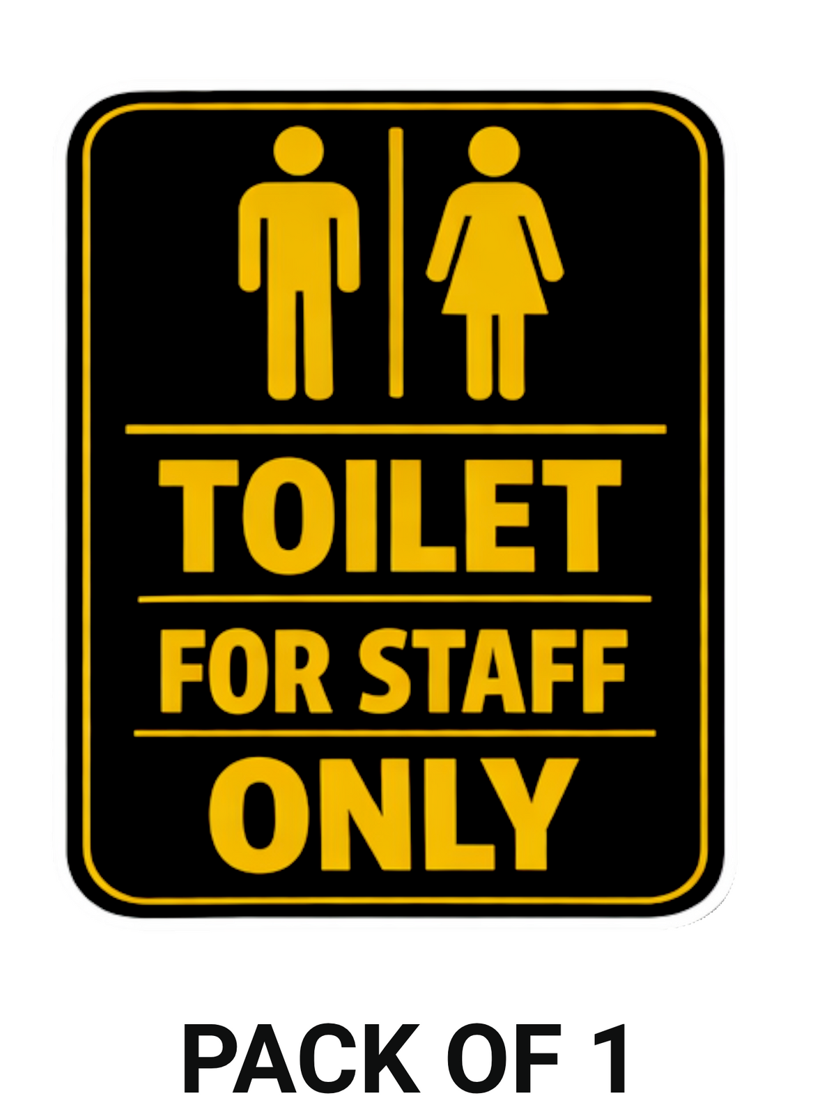 Smeeps Toilet for Staff Only Notice Sticker – 17.78 × 14.23 cm (7 × 5.6 Inch) Waterproof Vinyl Washroom Sign | UV Resistant Washproof Staff Toilet Sticker | Pack of 1
