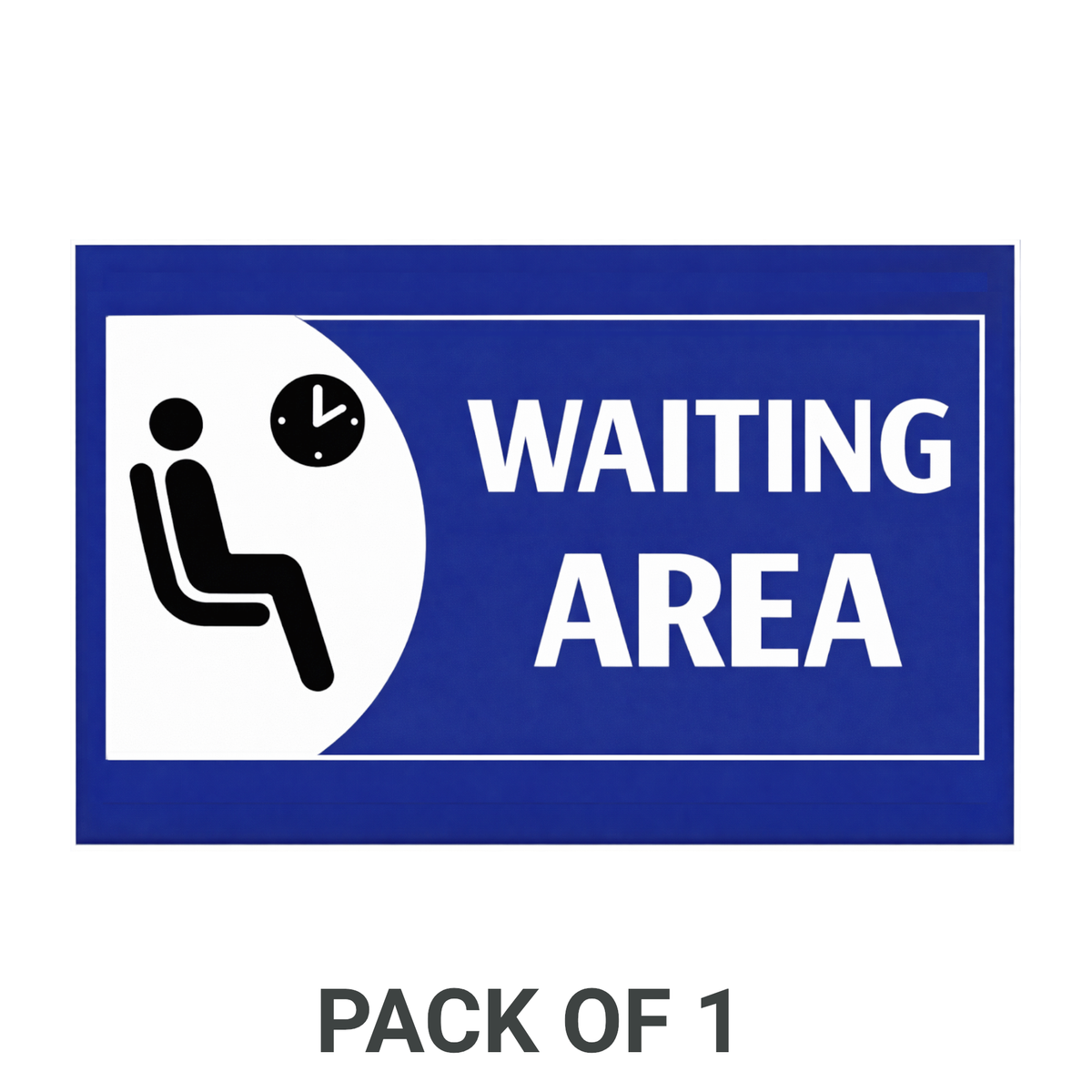 Smeeps Waiting Area Sticker – 15.24 × 10.16 cm (6 × 4 Inch) Reception & Hospital Waiting Zone Vinyl Sign | Waterproof UV Resistant Wash Proof Durable