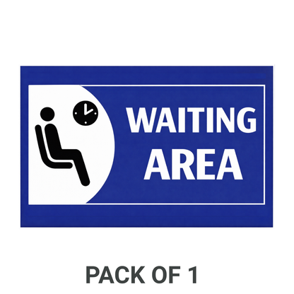 Smeeps Waiting Area Sticker – 15.24 × 10.16 cm (6 × 4 Inch) Reception & Hospital Waiting Zone Vinyl Sign | Waterproof UV Resistant Wash Proof Durable