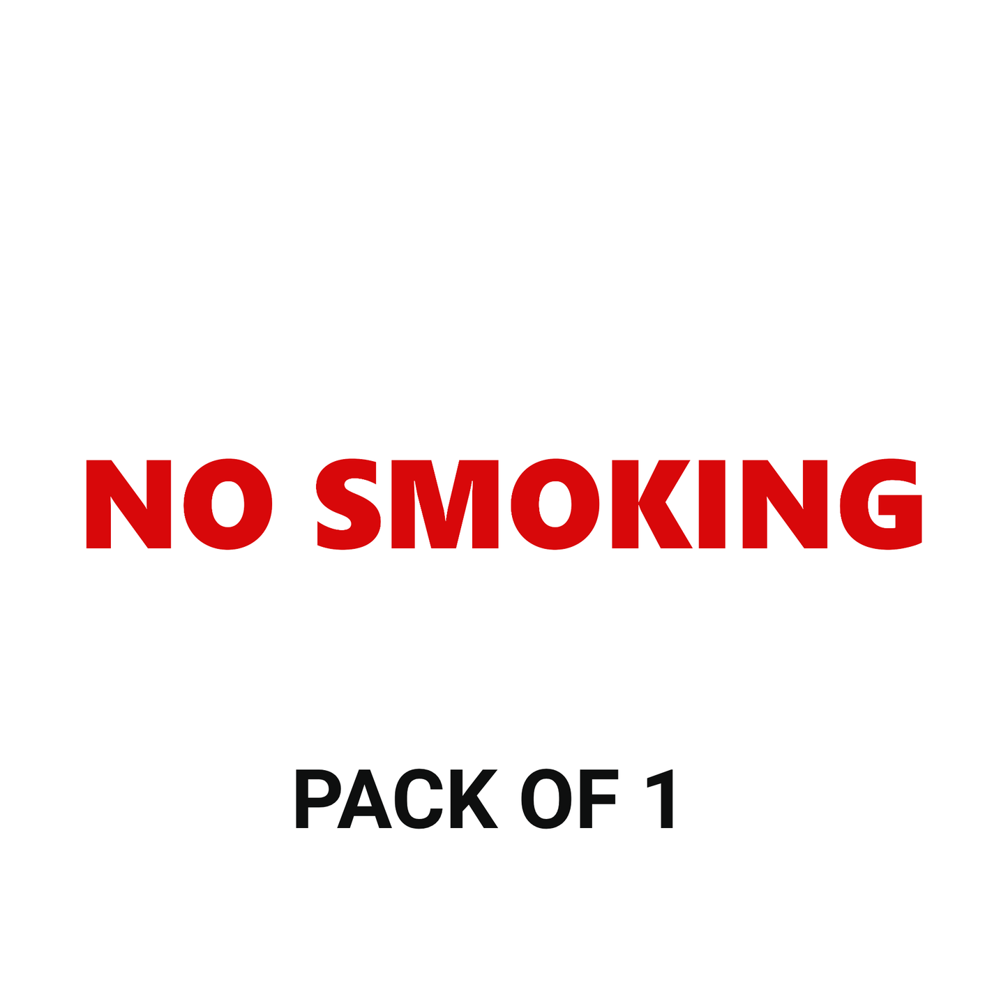 Smeeps No Smoking Sticker – 27.8 x 3 cm Safety Warning Sign | Red Bold Vinyl Decal for Offices, Shops, Parking Areas, Apartments | Waterproof & UV Resistant