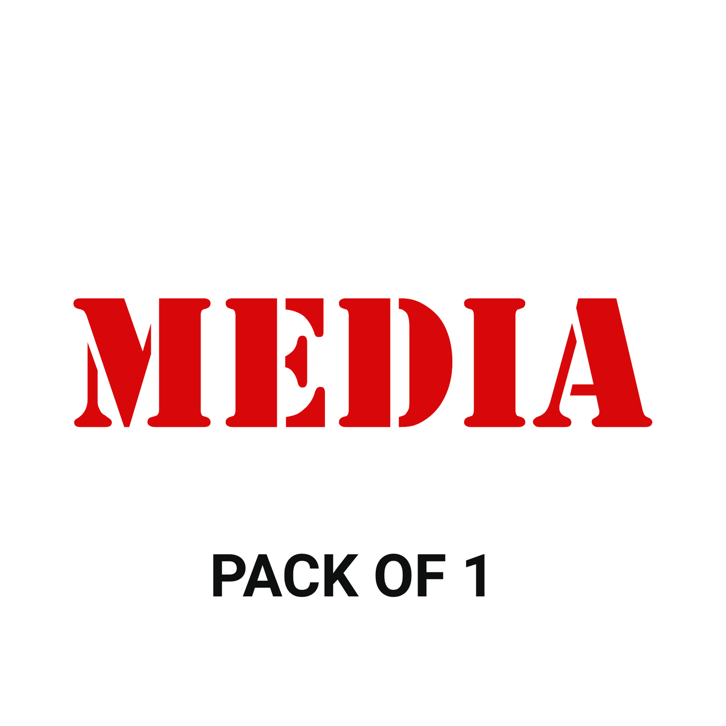Smeeps MEDIA Car Sticker – 13.65 x 3 cm Bold Red Text | Waterproof & UV-Resistant Vinyl Decal for Cars, Bikes & Press Vehicles
