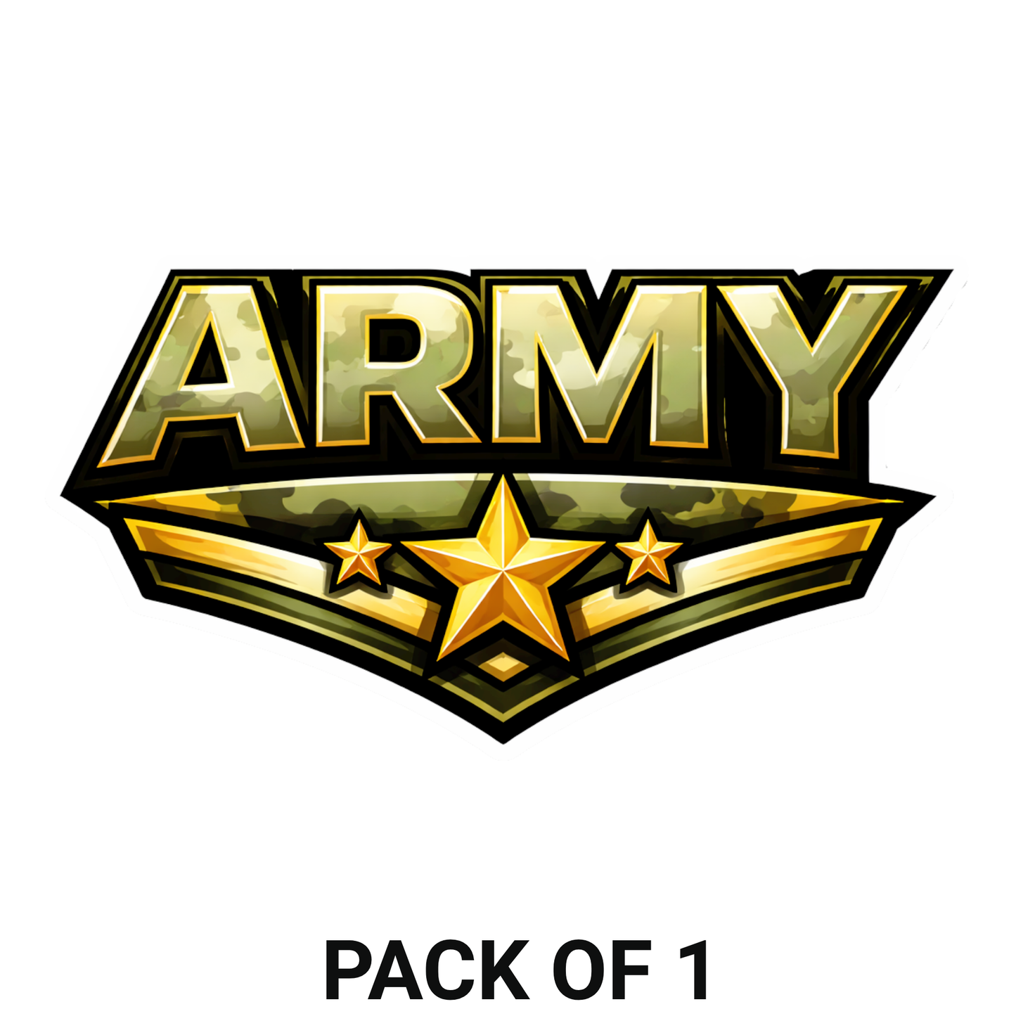 Smeeps ARMY Logo Sticker – 11.43 cm (4.5 Inch) Military Style Vinyl Decal | Waterproof UV Resistant Car & Bike Sticker