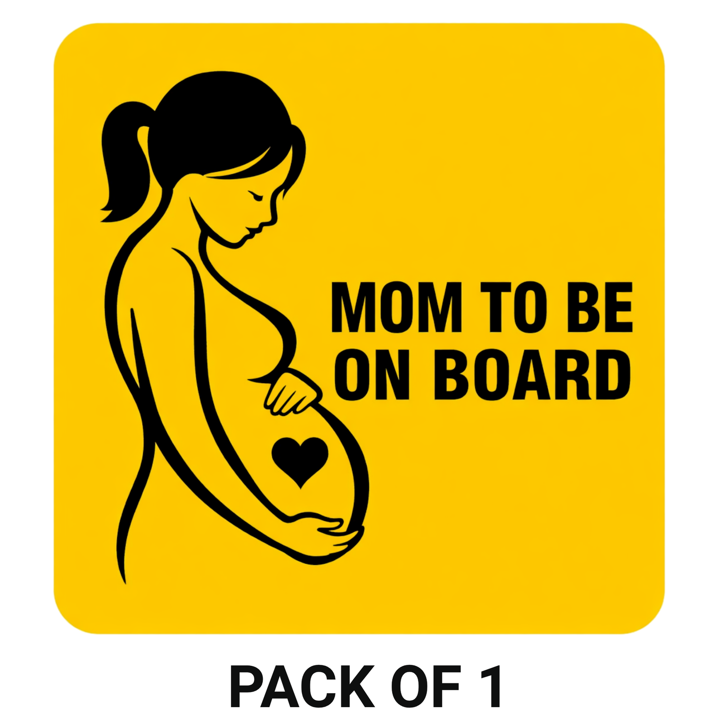 Smeeps Mom To Be On Board Car Sticker – 12.7 × 12.7 cm (5 × 5 Inch) Waterproof Pregnancy Safety Vinyl Sticker | UV Resistant Maternity Car Decal for Cars, SUVs & Hatchbacks | Pack of 1
