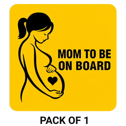 Smeeps Mom To Be On Board Car Sticker – 12.7 × 12.7 cm (5 × 5 Inch) Waterproof Pregnancy Safety Vinyl Sticker | UV Resistant Maternity Car Decal for Cars, SUVs & Hatchbacks | Pack of 1