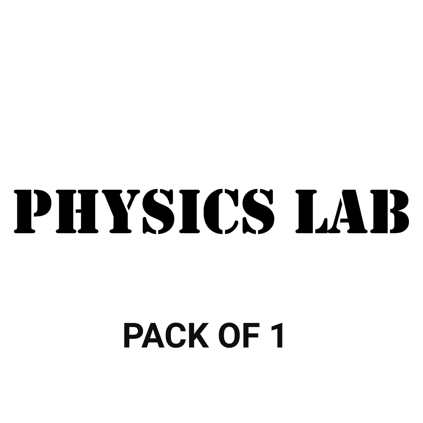 Smeeps Physics Lab Sticker – 26.5 x 3 cm Science Laboratory Door & Wall Label | Bold Black Vinyl Decal | Waterproof & Durable Signage