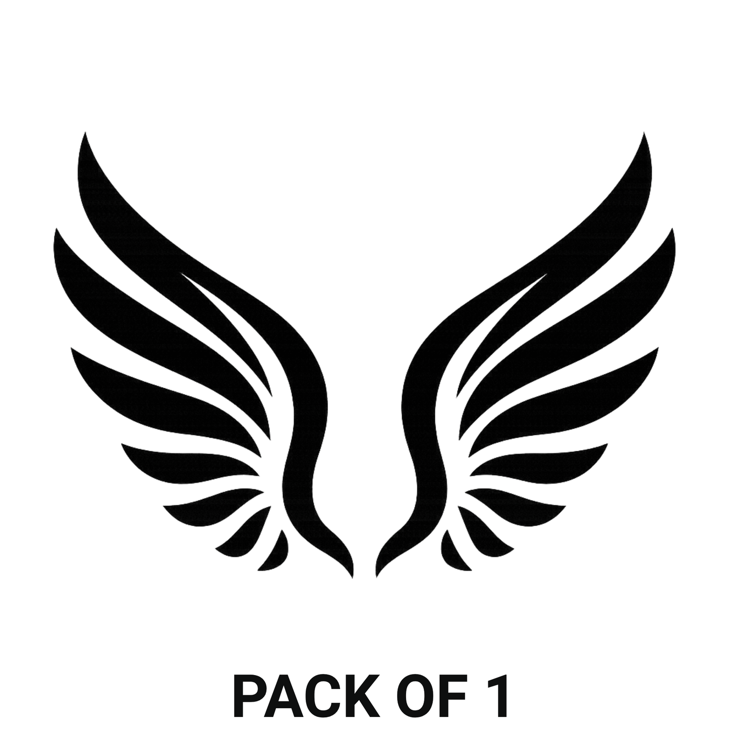 Smeeps Angel Wings Sticker – 11.43 x 8.13 cm Car & Bike Vinyl Decal | Stylish Black Wing Design | Waterproof & Durable