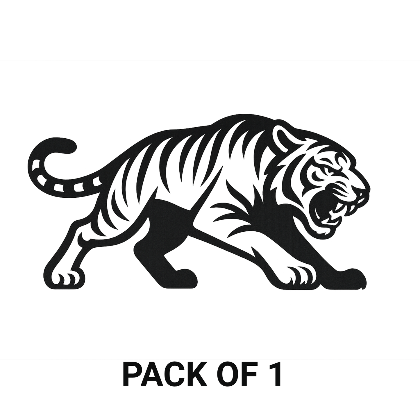 Smeeps Roaring Tiger Sticker – 8.89 x 5.08 cm Car & Bike Vinyl Decal | Wild Predator Silhouette Design | Waterproof & Durable