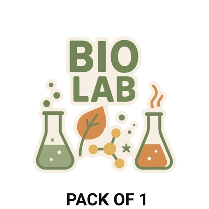 Smeeps Bio Lab Sticker – 10.16 x 10.67 cm Science Theme Vinyl Decal | Eco-Chemistry Design | Waterproof & Durable