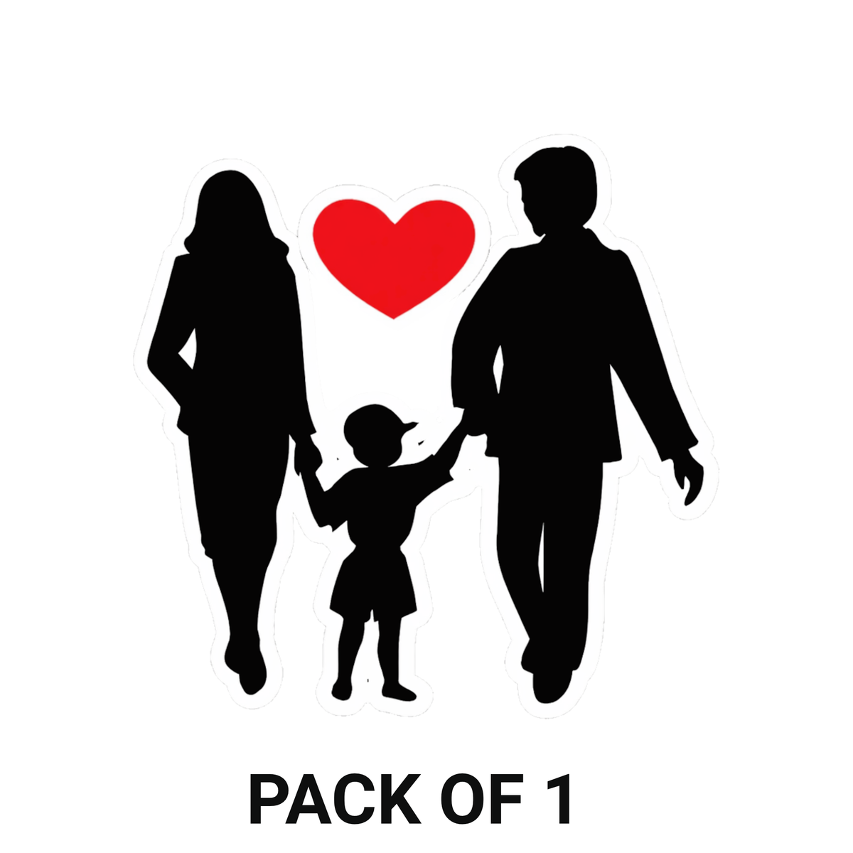 Smeeps Family Love Vinyl Sticker – 11.43 × 11.43 cm (4.5 × 4.5 Inch) Waterproof Family Car Sticker for Rear Windshield & Car Body | UV Resistant | Wash Proof | Pack of 1