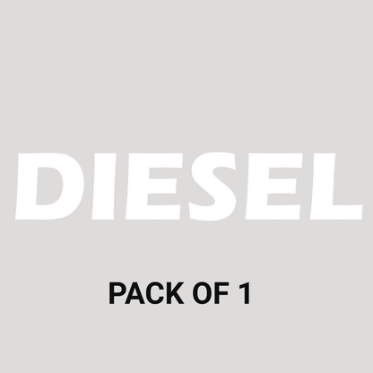 Smeeps DIESEL Text Sticker – 10 x 2 cm Fuel Label Vinyl Decal | Bold White Lettering | Car & Vehicle Indicator | Waterproof & UV-Resistant Design