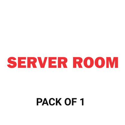 Smeeps Server Room Door Sticker – 15 x 1.5 cm Vinyl Label | Professional Office Signage | Waterproof & Durable Door Decal