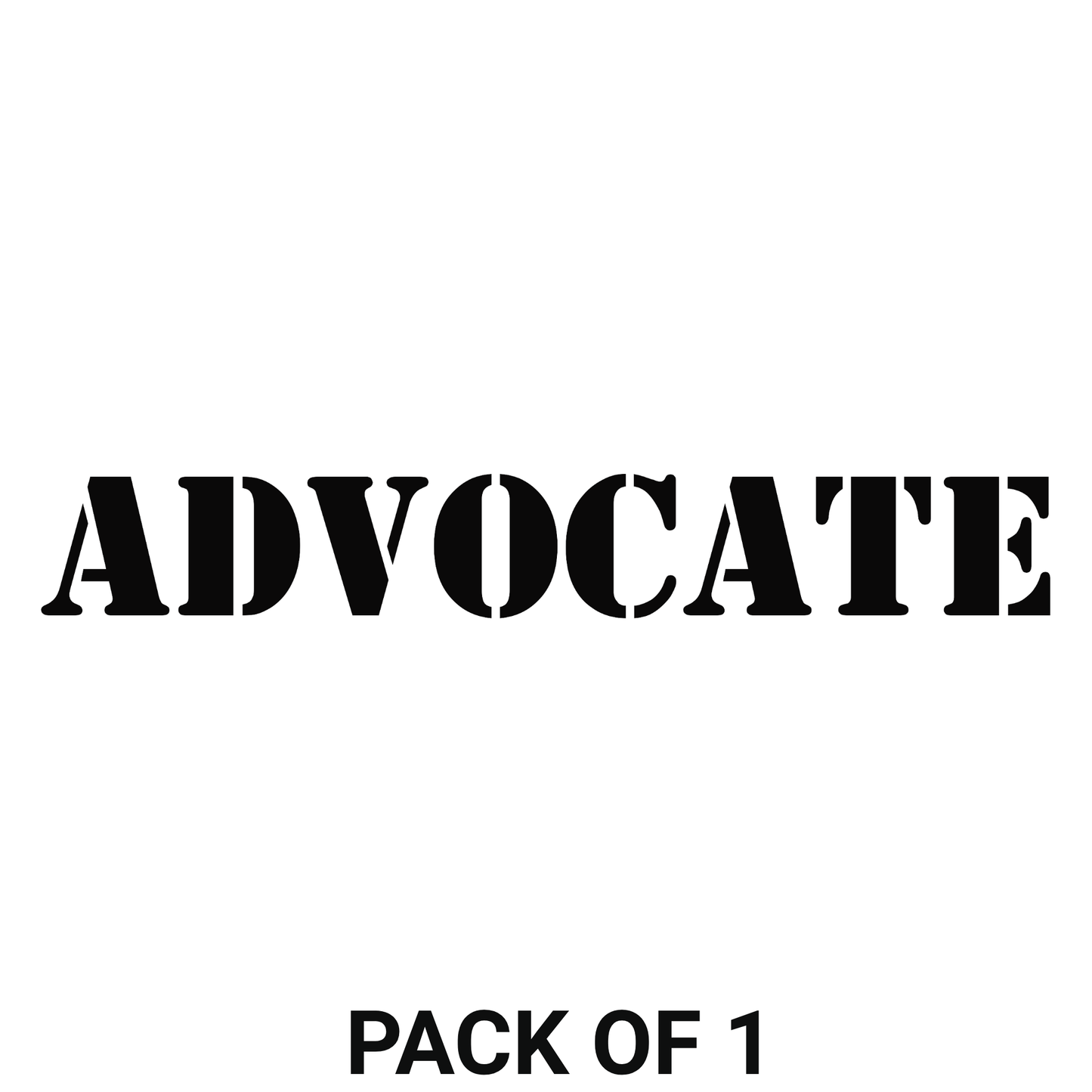 Smeeps ADVOCATE Sticker – 21 x 3 cm Black Name Plate Decal | Office Door & Cabin Label | Waterproof & Durable Vinyl
