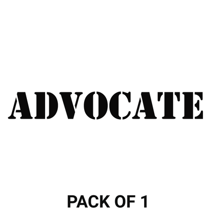 Smeeps ADVOCATE Sticker – 21 x 3 cm Black Name Plate Decal | Office Door & Cabin Label | Waterproof & Durable Vinyl