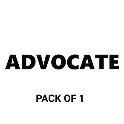 Smeeps ADVOCATE Sticker – 3 x 22.84 cm Professional Car & Bike Decal | Bold Black Lettering | Waterproof & Durable Vinyl