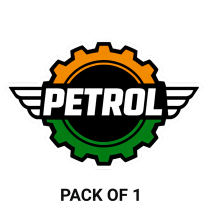 Smeeps Petrol Fuel Type Sticker – 10.16 × 6.61 cm (4 × 2.6 Inch) Waterproof Vinyl Car Fuel Lid Sticker | Petrol Gear Logo Tank Cap Decal | UV Resistant Washproof Automotive Fuel Indicator Sticker | Pack of 1