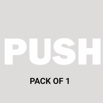 Smeeps PUSH Door Sticker – 7.3 x 2 cm White Text Vinyl Label | Waterproof, Wash-Proof & Durable Door Instruction Signage