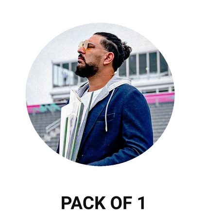 Smeeps Hardik Pandya Sticker – 10.5 cm (4.16 Inch) Indian Cricket Star Fan Vinyl Decal | Waterproof UV Resistant Round Sticker