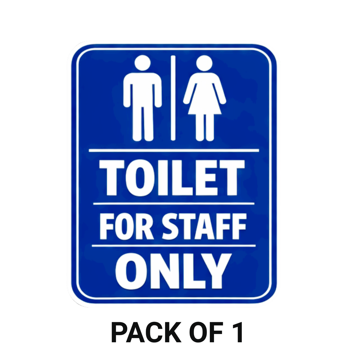Smeeps Toilet for Staff Only Sticker – 17.78 × 14.23 cm (7 × 5.6 Inch) Waterproof Vinyl Staff Washroom Sign Board | UV Resistant Wash Proof Office Toilet Notice Sticker | Pack of 1