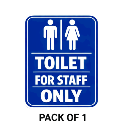 Smeeps Toilet for Staff Only Sticker – 17.78 × 14.23 cm (7 × 5.6 Inch) Waterproof Vinyl Staff Washroom Sign Board | UV Resistant Wash Proof Office Toilet Notice Sticker | Pack of 1