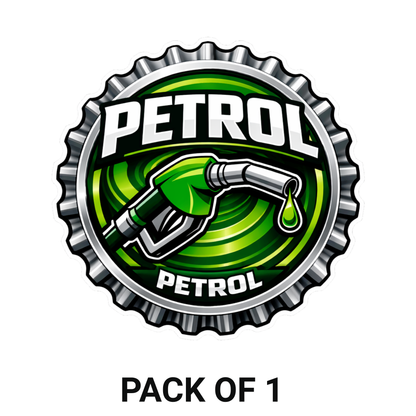 Smeeps Petrol Fuel Type Sticker – 10.42 × 10.16 cm (4.1 × 4 Inch) Waterproof Vinyl Car Fuel Lid Sticker | Petrol Nozzle Tank Cap Decal | UV Resistant Washproof Automotive Fuel Indicator Sticker | Pack of 1