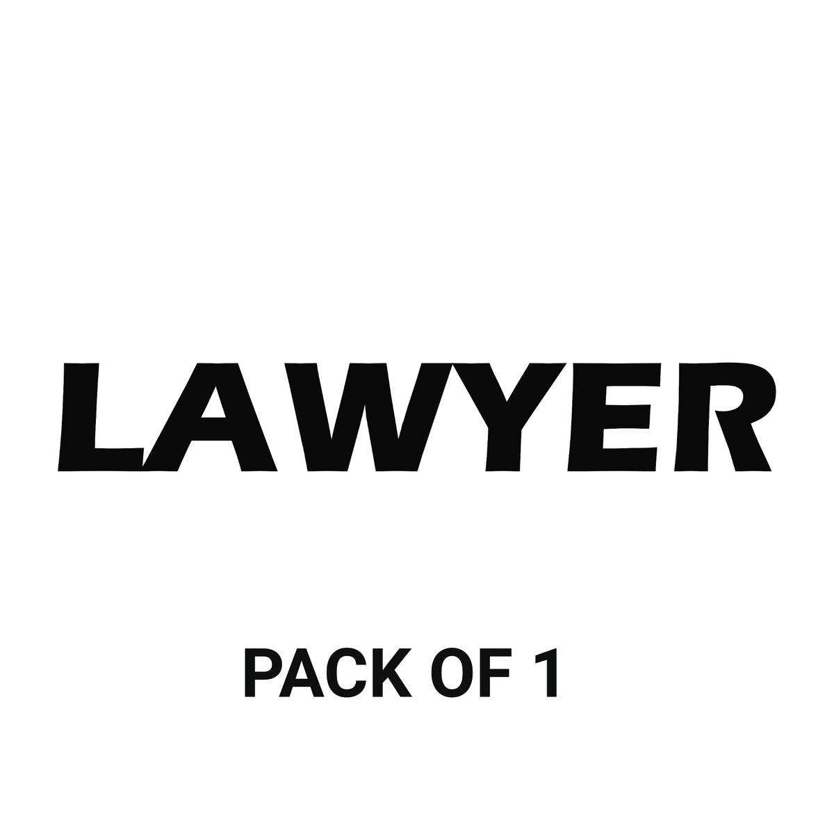 Smeeps LAWYER Text Sticker – 20 x 3 cm Professional Black Vinyl Decal | Car and Bike Label | Bold Identity Sticker | Waterproof and UV-Resistant Design