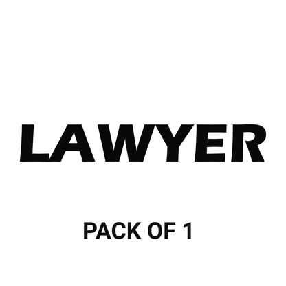 Smeeps LAWYER Text Sticker – 20 x 3 cm Professional Black Vinyl Decal | Car and Bike Label | Bold Identity Sticker | Waterproof and UV-Resistant Design