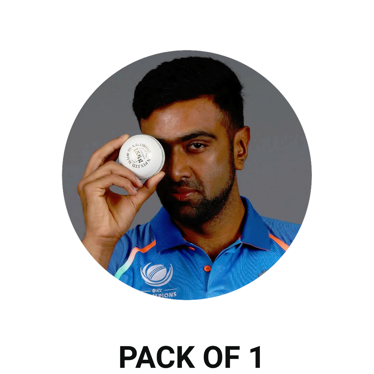Smeeps Ravichandran Ashwin Sticker – 10.16 cm (4 Inch) India Test Cricket Legend Fan Vinyl Decal | Waterproof UV Resistant Round Sticker