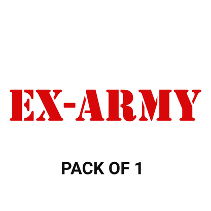 Smeeps EX-ARMY Sticker – 18.27 cm Car Rear Glass Vinyl Decal | Bold Red Military Veteran Badge | Waterproof & UV-Resistant