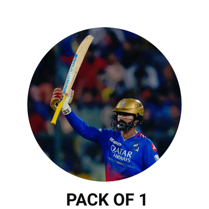 Smeeps Virat Kohli Sticker – 10.16 cm (4 Inch) RCB Celebration Fan Vinyl Decal | Waterproof UV Resistant Round Sticker