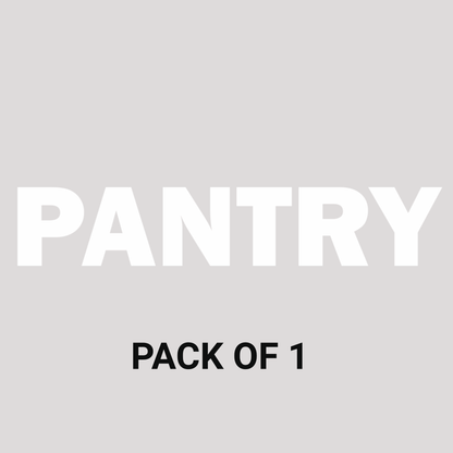 Smeeps Pantry Door Sticker – 9.3 x 1.7 cm White Text Vinyl Label | Waterproof, Wash-Proof & Durable Kitchen/Office Signage