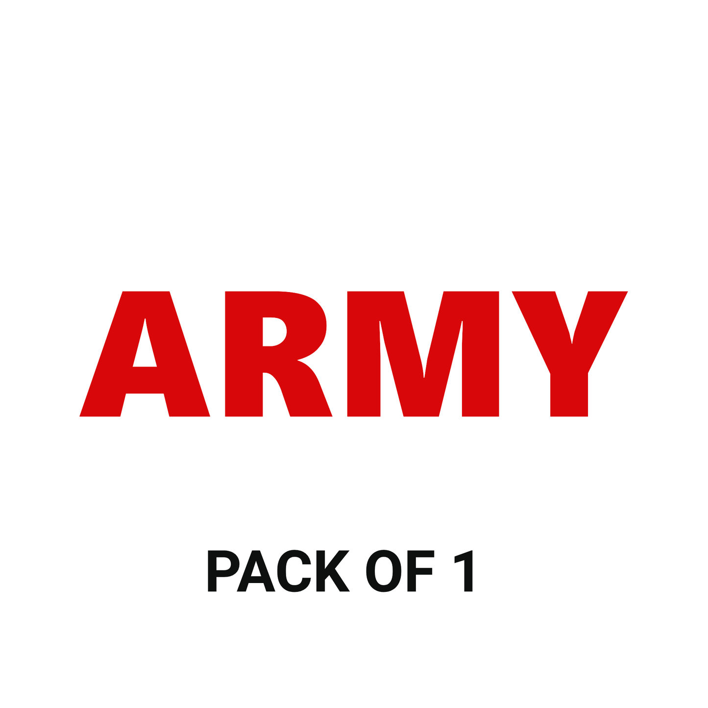 Smeeps ARMY Text Sticker – 13.1 x 3 cm Bold Red Vinyl Decal | Car Decal | Military Style Lettering | Waterproof & UV-Resistant Design