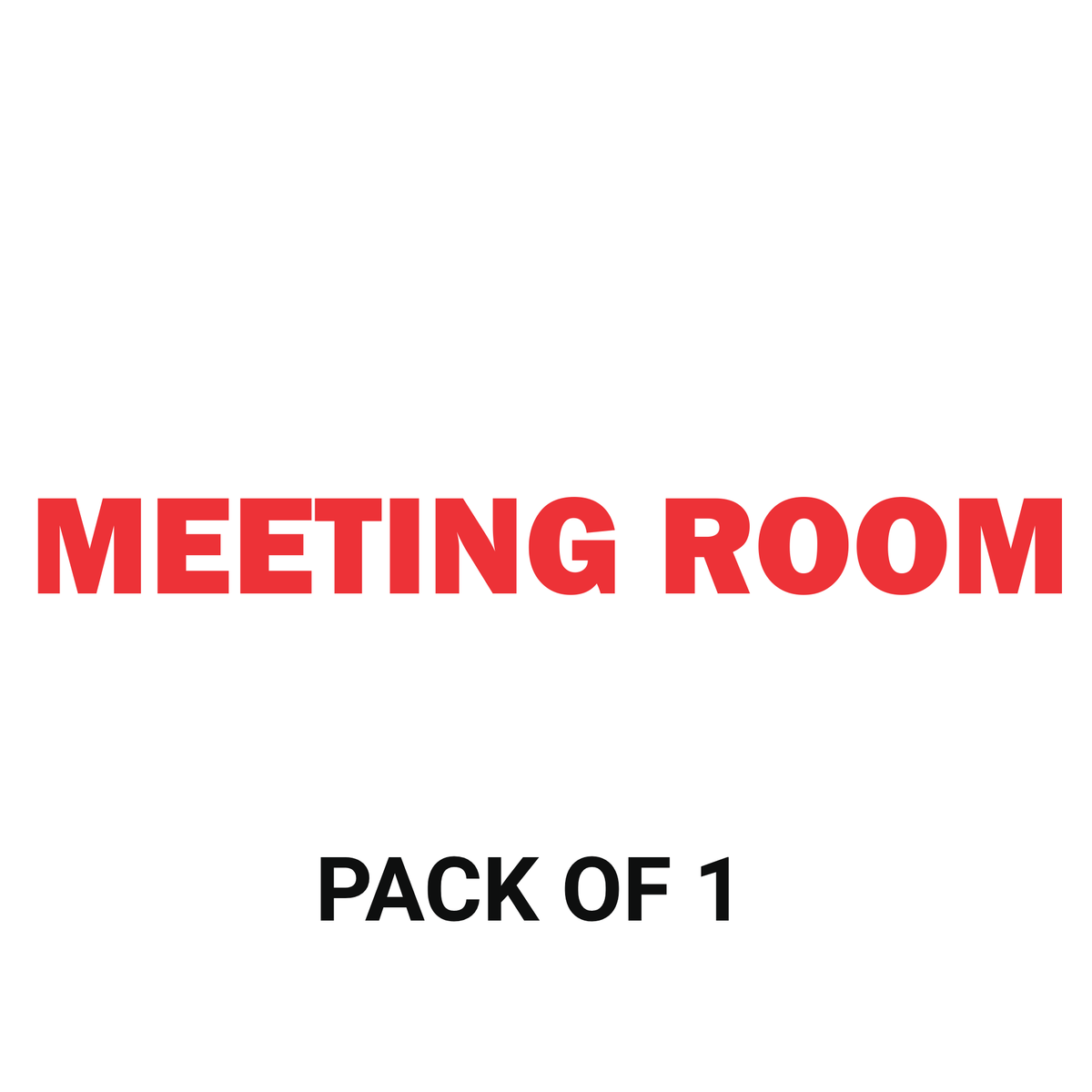 Smeeps Meeting Room Door Sticker – 16 x 1.5 cm Red Text Office Label | Waterproof, Wash-Proof & Durable Vinyl Signage