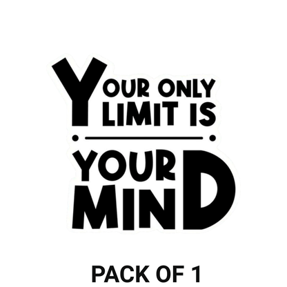 Smeeps “Your Only Limit Is Your Mind” Motivational Sticker – Premium Vinyl Decal for Car, Bike, Laptop | Waterproof & Durable