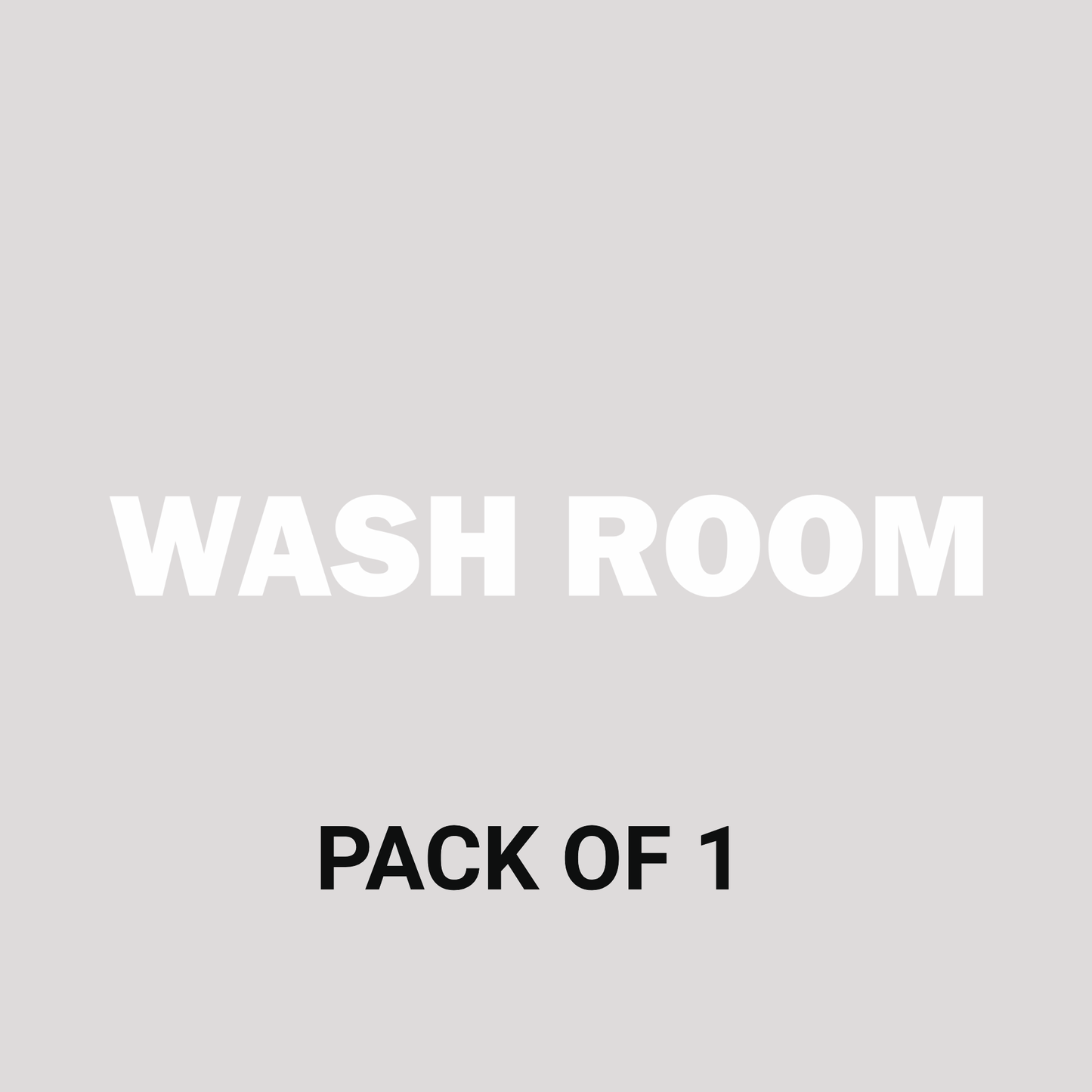 Smeeps Wash Room Door Sticker – 17 x 2 cm Waterproof Vinyl Label | Office & Home Signage | Durable, Easy-to-Read White Lettering