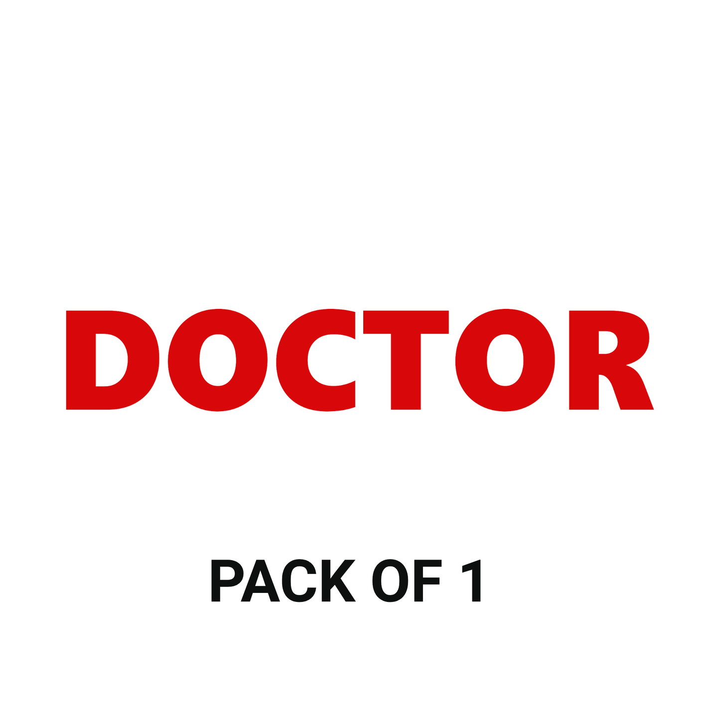 Smeeps DOCTOR Text Sticker – 17.5 x 3 cm Bold Red Vinyl Decal | Car and Bike| Waterproof & UV-Resistant Design
