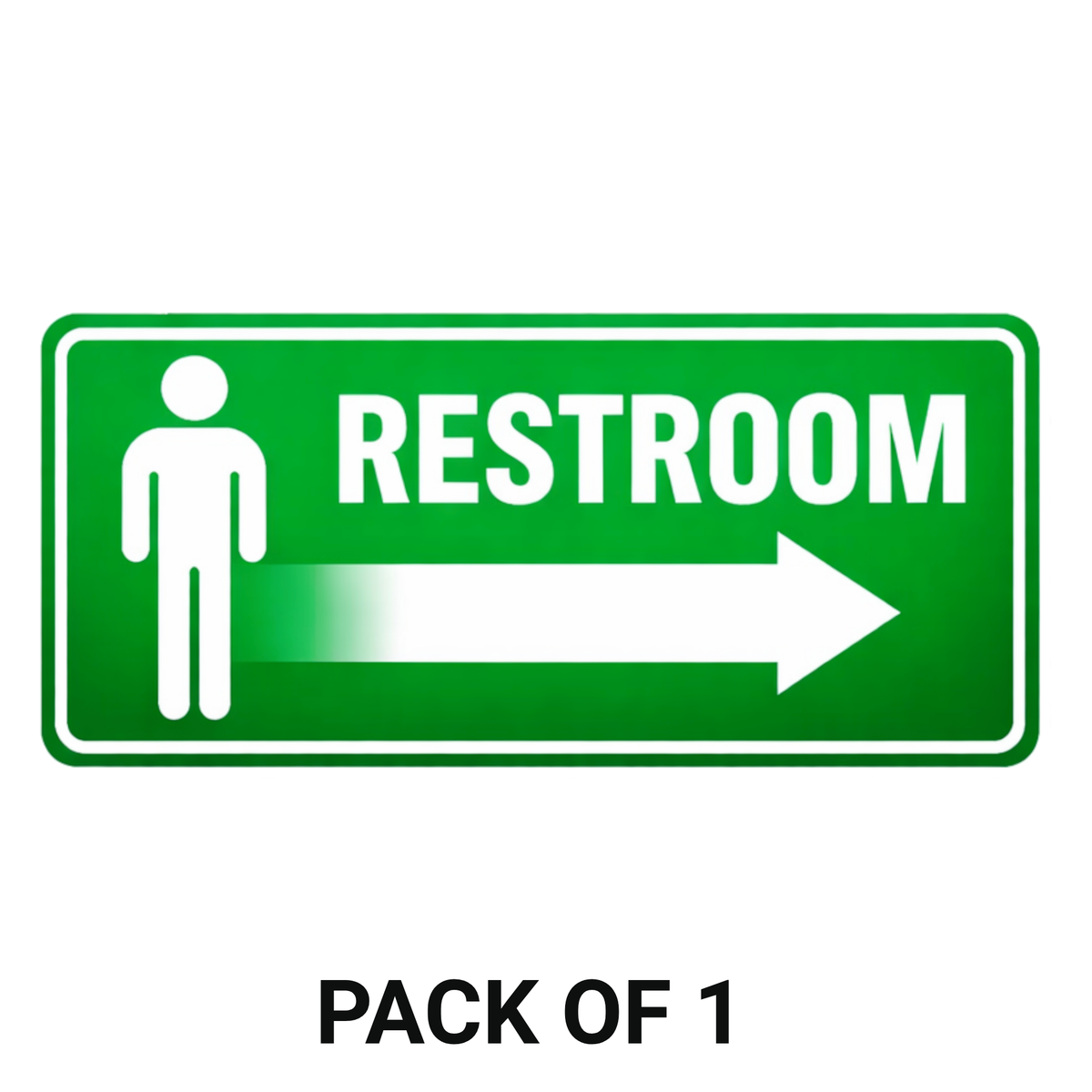 Smeeps Restroom Direction Sticker – 21.85 × 10.16 cm (8.6 × 4 Inch) Toilet Wayfinding Vinyl Sign | Waterproof UV Resistant Wash Proof Durable
