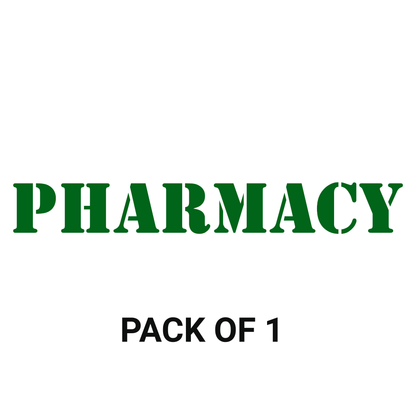 Smeeps PHARMACY Sticker – 22.8 x 3 cm Green Text Decal | Shop Front & Medical Store Label | Waterproof & UV-Resistant Vinyl