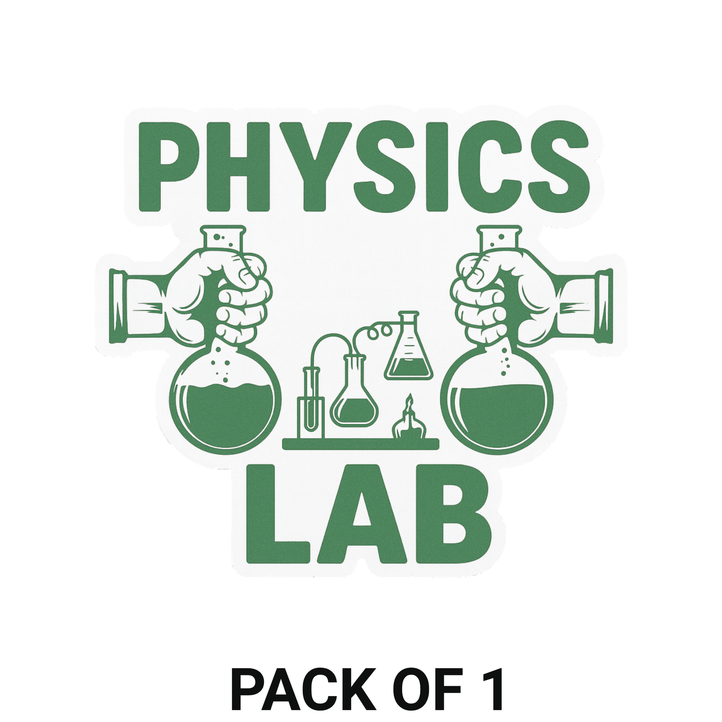 Smeeps Physics Lab Sticker – 10.16 x 11.18 cm Classroom Door & Wall Vinyl Decal | Science Equipment Theme | Waterproof & Durable